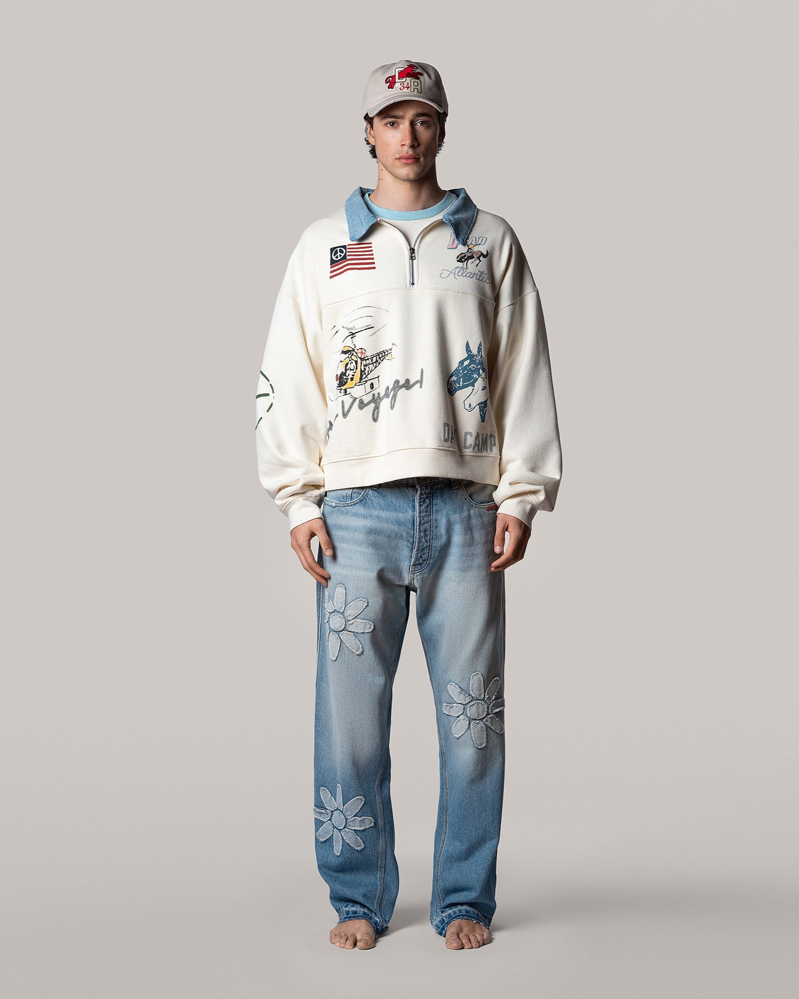 Flower Denim - Wave