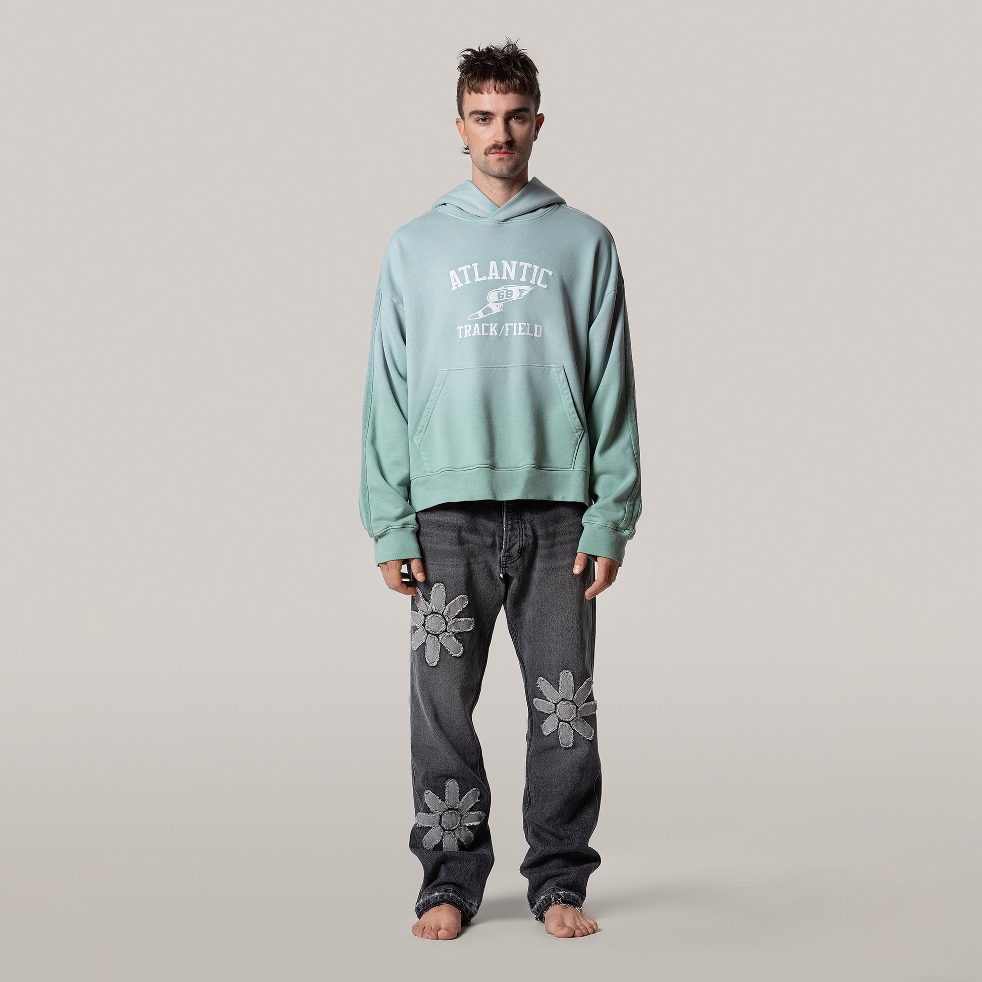 Flower Denim - Charcoal
