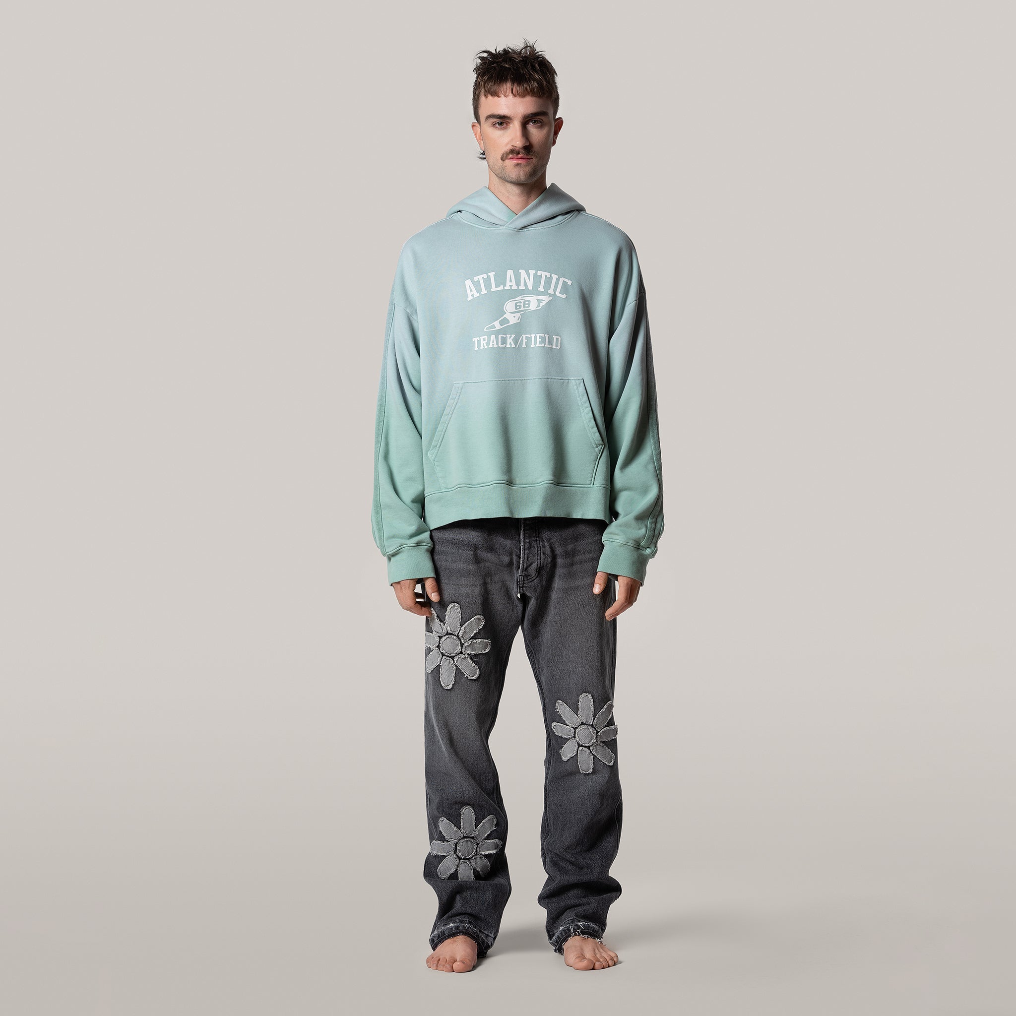 Flower Denim - Charcoal