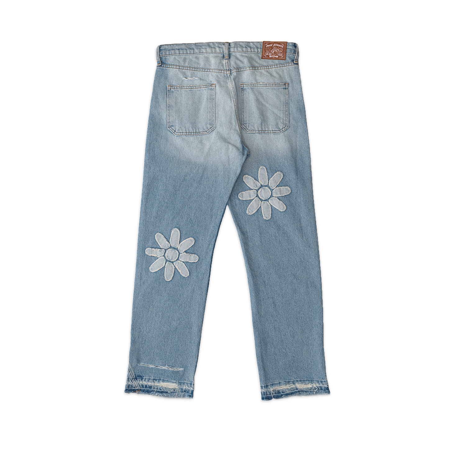 Flower Denim Jeans - Wave