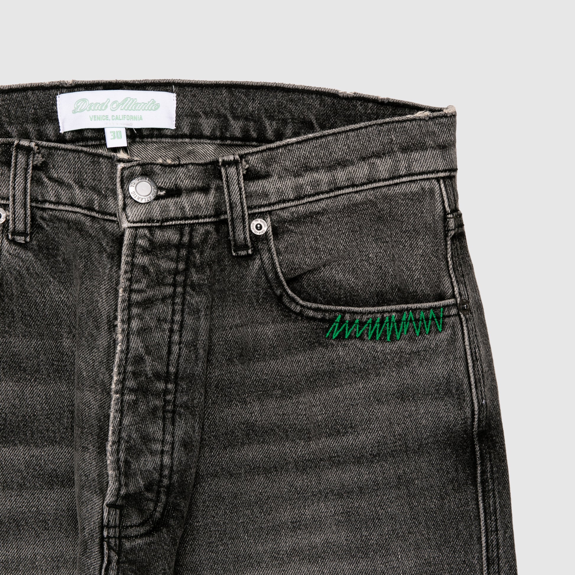 Flower Denim - Charcoal