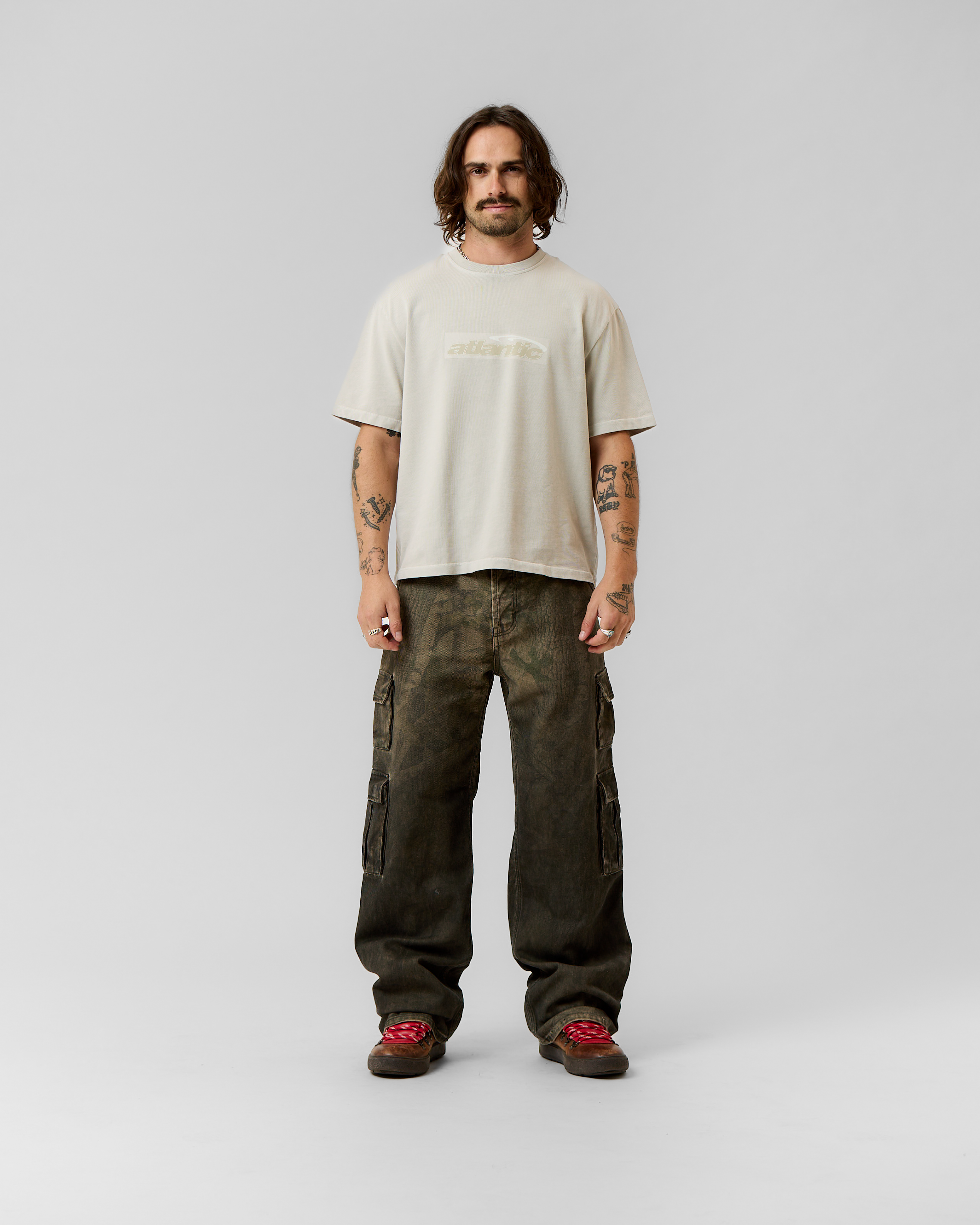 Box Logo Tee - Tan