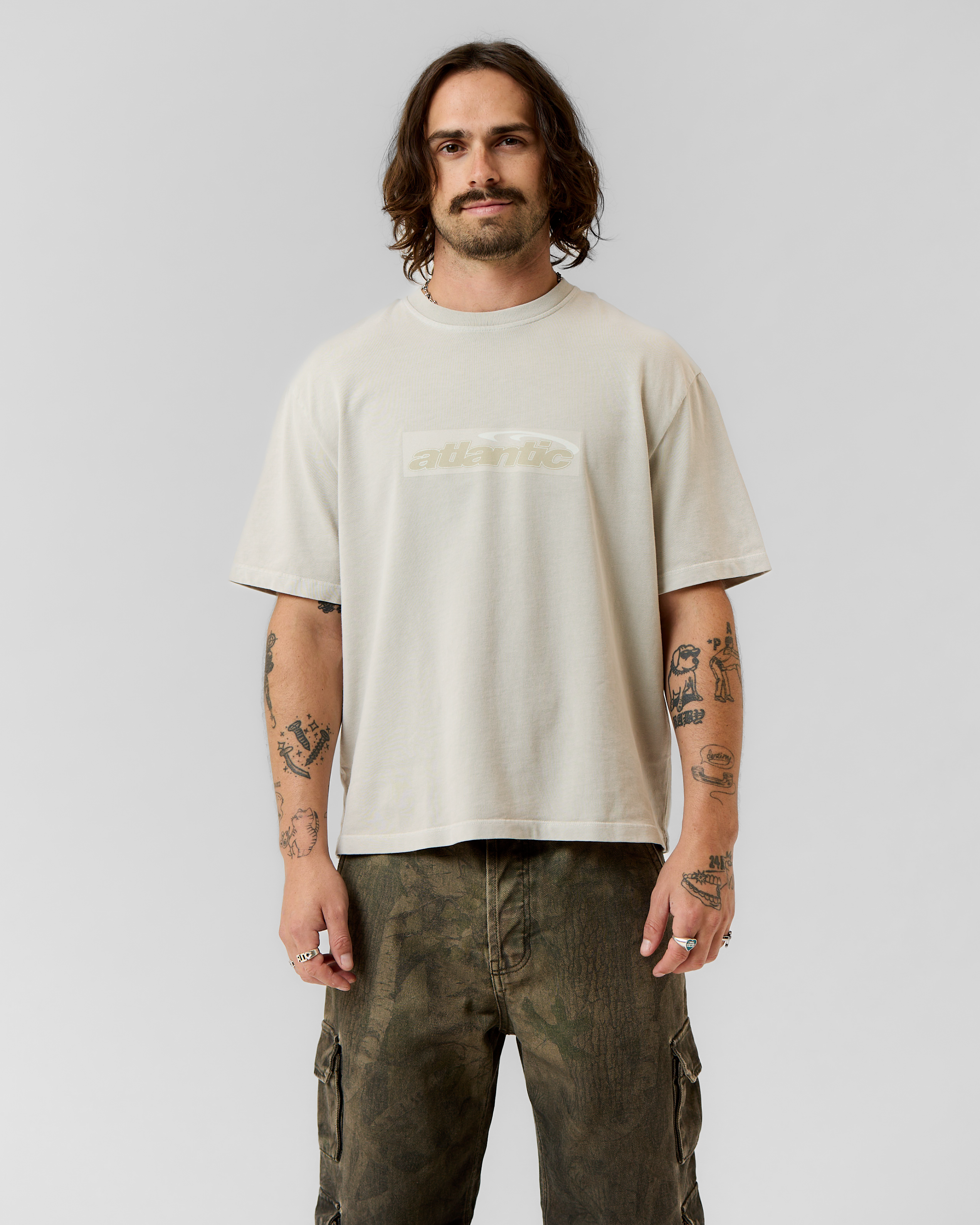Box Logo Tee - Tan