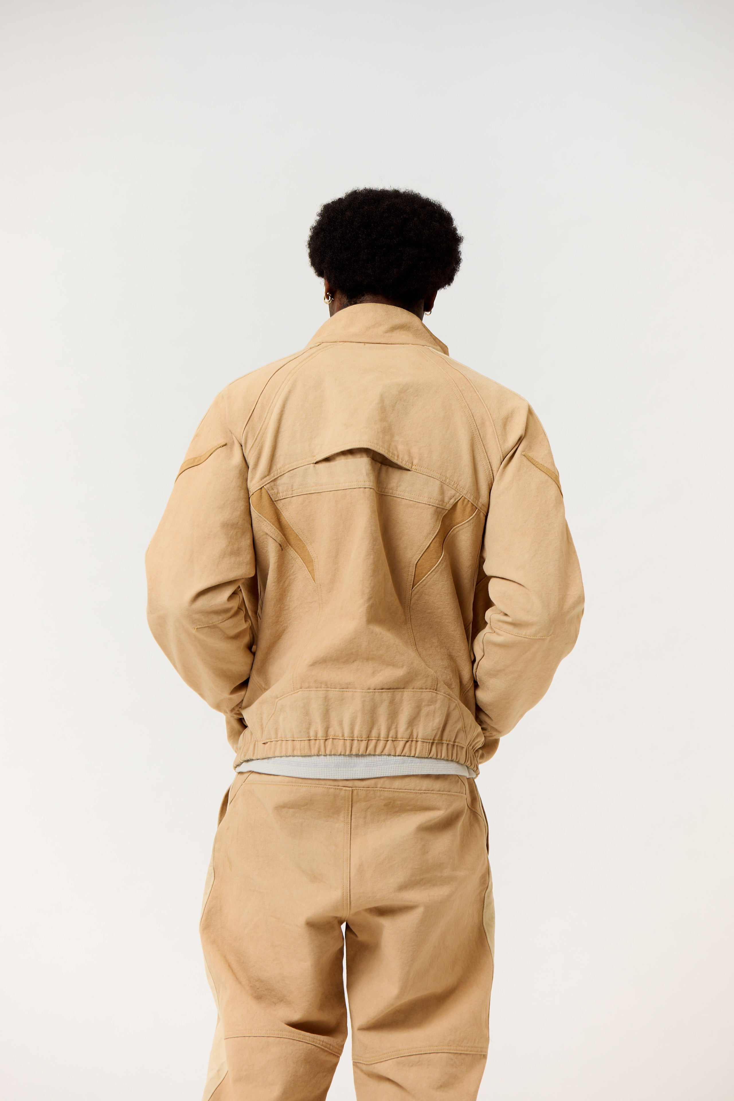 Moto Set Jacket Beige
