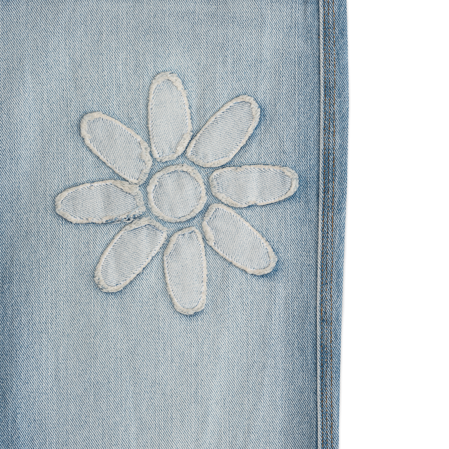 Flower Denim Jeans - Wave